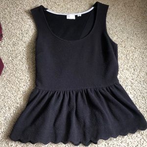 Black Peplum top